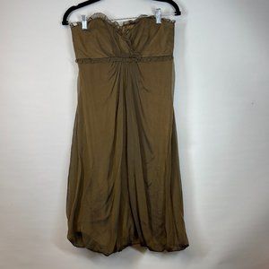 Vera Wang Women's Brown Strapless Mini Dress Size 6